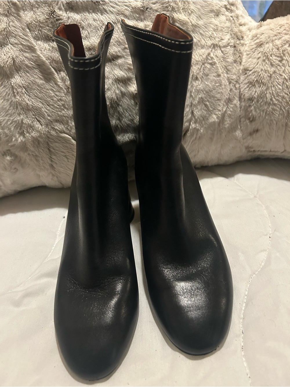 3.1 Phillip Lim Black Stretch Pull-On Ankle Booties